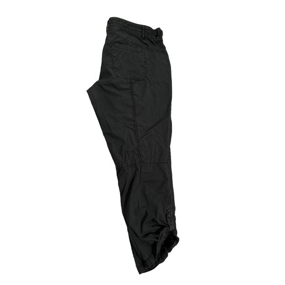 OLD NAVY Pants Women's Cotton Blend Roll-Tab Capri's Zippers Gray Size 8 - Picture 10 of 11